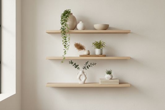 The Neutral Shelf: How to Style Shelves with Calm, Minimal Decor Pieces