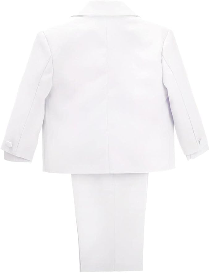 Dressy Daisy Baby Toddler Boy 5 Pcs Set Formal Tuxedo Suits No Tail Wedding Christening Baptism Outfits