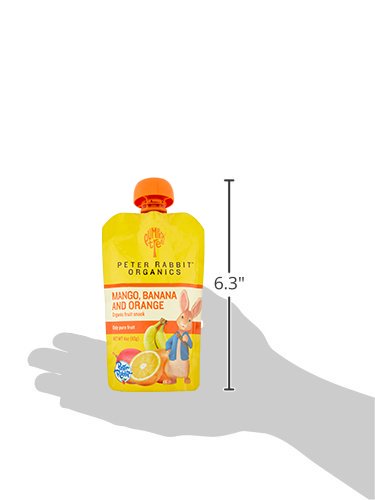 Pumpkin Tree Peter Rabbit Organics Mango, Banana and Orange Snacks, 4 Oz (Pack of 10)