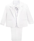 Dressy Daisy Baby Toddler Boy 5 Pcs Set Formal Tuxedo Suits No Tail Wedding Christening Baptism Outfits