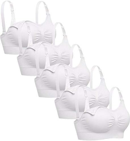 Lataly Womens Seamless Nursing Bra Sleeping Maternity Bralette for Breastfeeding Pack of 3