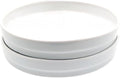 Elk and Friends Kids 7.8” Porcelain White Plates | Suitable for Babies/Toddlers | Microwave & Dishwasher Safe | Non Slip Dinnerware | Snack Dishes | 2 Pack