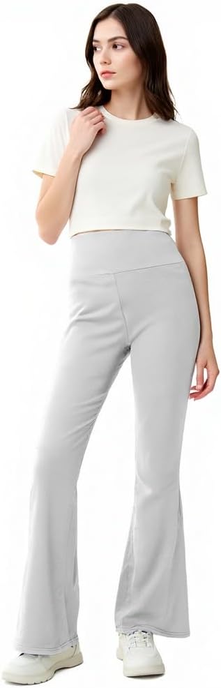 High Waist Yoga Pants, Maternity Bootcut Leggings, Cotton Blend Spandex, Black Gray Light Gray, S-XXL,