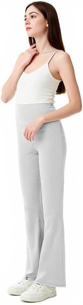 High Waist Yoga Pants, Maternity Bootcut Leggings, Cotton Blend Spandex, Black Gray Light Gray, S-XXL,