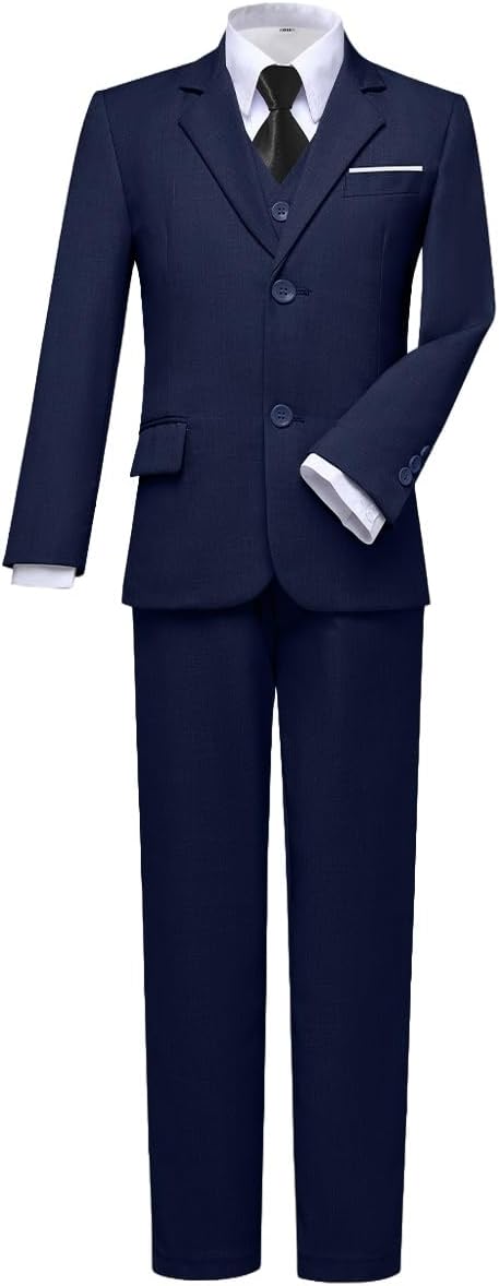 Visaccy Boys Suits Slim Fit Dress Clothes Ring Bearer Outfit