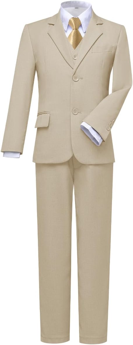 Visaccy Boys Suits Slim Fit Dress Clothes Ring Bearer Outfit
