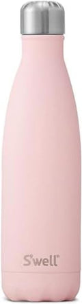 S'well Stainless Steel Water Bottle, 17oz, Pink Topaz, Triple Layered Vacuum Insulated Containers Keeps Drinks Cold for 36 Hours and Hot for 18, BPA Free, Perfect for On the Go