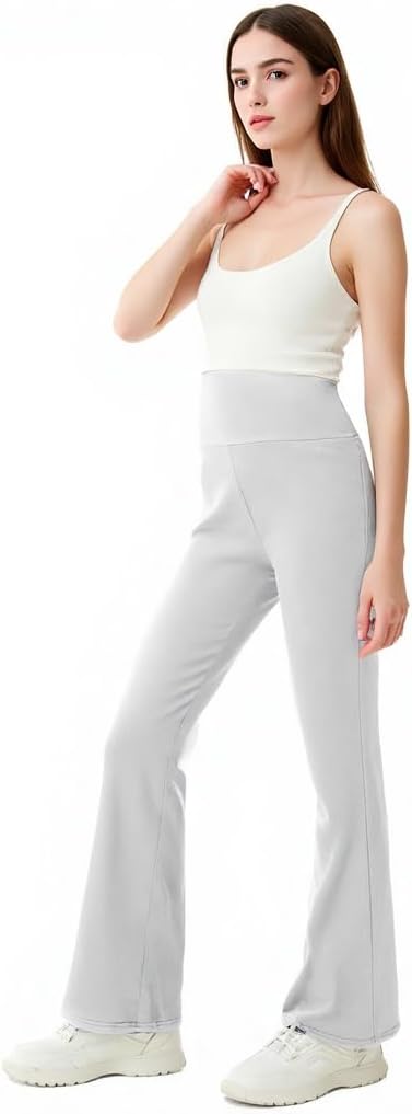 High Waist Yoga Pants, Maternity Bootcut Leggings, Cotton Blend Spandex, Black Gray Light Gray, S-XXL,