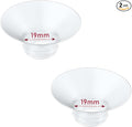 Flange Insert 2PCS 19mm Compatible with Momcozy M9/M6/M5/S12 Pro/V1 Pro/V2 pro, Spectra/Medela/Elvie/NCVI/TSRETE/eufy/Lansinoh/Paruu/MomMed Breast Pump 24mm Shields/Flanges (2pcs-19mm)