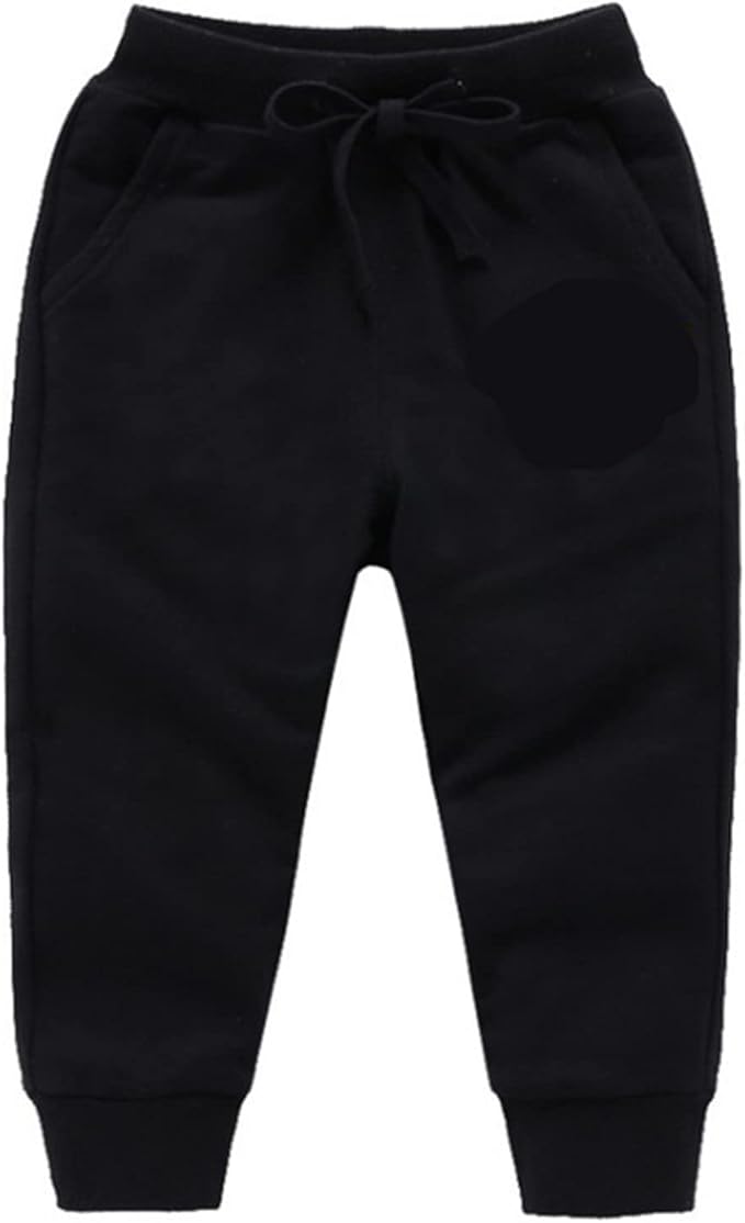 CuteOn Unisex Toddler Jogger Pants Kids Cotton Elastic Waist Winter Baby Sweatpants Pants 1-5Years