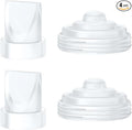 2PCS Duckbill Valves & 2PCS Diaphragm Compatible with Momcozy M5 Wearable Breast Pump, Replacement Pump Parts Accessories Compatible for M5 Momcozy, Not Original Mom Cozy Accessories