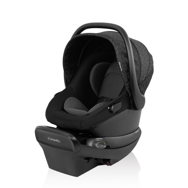 Evenflo Shyft Intuiti Travel System with Revolve180 LiteMax™ NXT Rotating Rear-Facing Lightweight Preemie and Infant Car Seat 3-30 lbs. (Black Shale)
