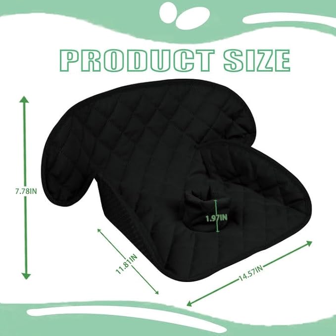 MOOB Waterproof Car Seat Protector - 2 Pack Premium Carseat Liner for Babies & Toddlers, Machine Washable & Quick-Dry, Anti-Slip Backing, Potty Training Pad for Infant Car Seat & Stroller (Black)
