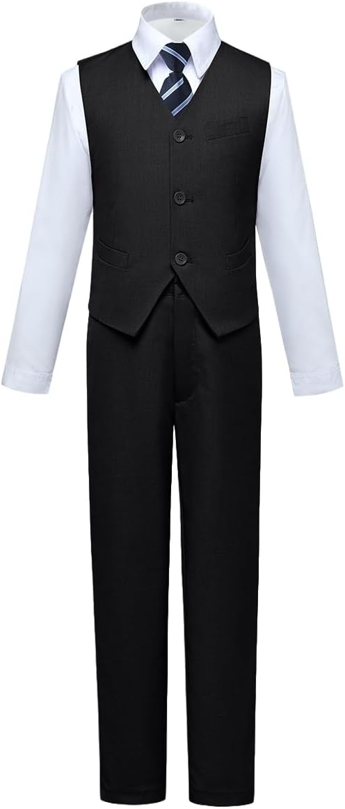 Visaccy Boys Suits Slim Fit Dress Clothes Ring Bearer Outfit