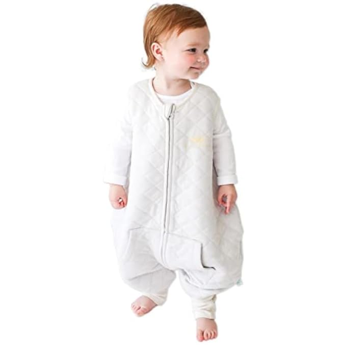 Tealbee Dreamsuit Toddler Sleep Sack with Feet – Walker Sleep Bag with Legs, Rayon made from Bamboo, All Season 1.2 TOG, 2-Way Zipper, 2T-3T - Sunshine
