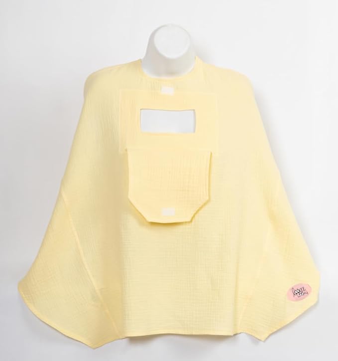 Muslin Nursing Cover for Baby Breastfeeding – Peekaboo Window -100% Breathable Cotton Privacy Nursing Shawl - Multiuse Apron for Moms