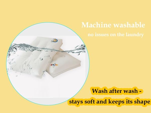 100% Cotton Kids Pillow-14 x 22" Machine Washable Soft and Breathable Youth Pillows for Sleeping Age 5-10years，Perfect Childrens Pillows for Sleeping,Travel,Bed,Kindergarten,Daycare