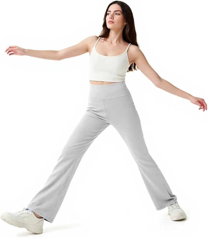 High Waist Yoga Pants, Maternity Bootcut Leggings, Cotton Blend Spandex, Black Gray Light Gray, S-XXL,