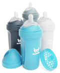 Herobility Double Anti-Colic Baby Bottles – 8.5 fl oz/240ml – 4-Pack – Multicolor - White, Gray, Iron Blue, Blue