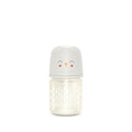 Suavinex Bonhomia Glass Baby Bottle with SX PRO Silicone Nipple, Anti Colic Baby Bottles, Baby Bottles for Breastfed Babies, Slow Flow, 0mo, 4oz, Beige