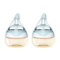 Breast Milk Baby Bottles for Newborn Baby PPSU Anti Colic Infant Bottles Wide Neck Breast-Like Nipple Slow Flow Breastfeeding Toddler Bottles-2pack (2.5oz/pc Blue)