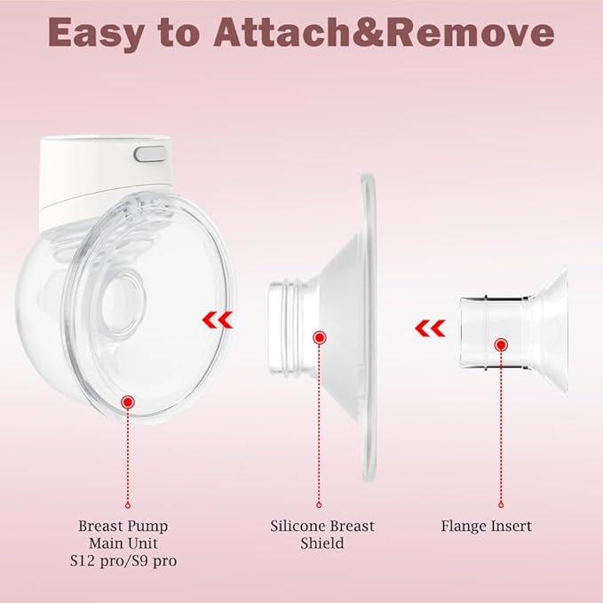 1pcs Silicone Flange 27mm Compatible with Momcozy S12 Pro/S9 Pro/TSRETE S12/kmaier S12 Breast Pump，Flange Wearable Breast Pump Replacement Accessories,Shield 27mm Flange Parts
