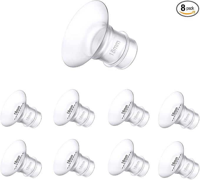 Flange Inserts 18mm 8PCS,Wearable Breast Pump Parts Compatible with Momcozy S12 pro/S9 pro/S12/S9/Medela/Spectra/TSRETE 24mm Breast Pump Shields/Flanges,Reduce 24mm Nipple Tunnel Down to 18mm