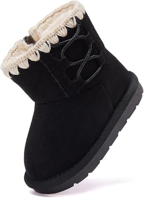 BMCiTYBM Girls Boys Snow Boots Warm Winter Fur Lined Baby Shoes (Infant/Toddler/Little Kid)