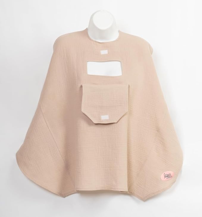Muslin Nursing Cover for Baby Breastfeeding –Peekaboo Window -100% Breathable Cotton Privacy Nursing Shawl - Multiuse Apron for Moms