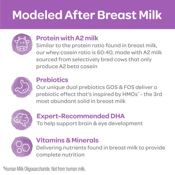 Happy Baby Organics Stage 1 A2 Infant Formula, 0 12 Months, Milk Based Organic Baby Formula Powder with A2 Milk, Probiotics & Prebiotics for Immune & Digestive Support, 22.9 Ounce (Pack of 2)