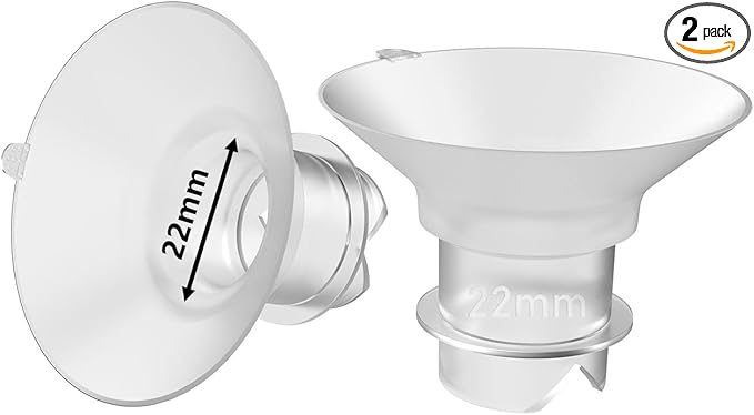2pcs Upgraded Flange Inserts 22mm Compatible with Momcozy/Medela/Spectra/eufy/Elvie/Lansinoh/TSRETE/Paruu Wearable Pump with 24mm Shields/Flanges, Reduce 24mm Nipple Tunnel Down to 22mm