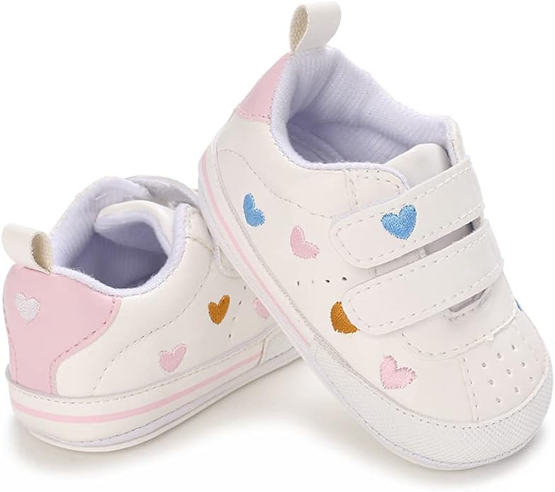 Clowora Baby Boys Girls Shoes Non-Slip Rubber Sole Sneakers Infant First Walking Toddler Crib Shoes Newborn Loafers Flats.