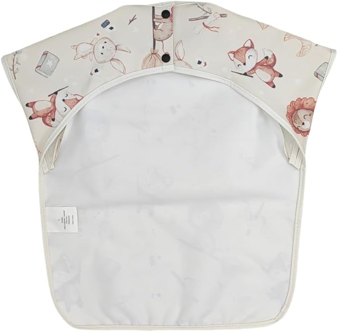 GZMM Waterproof Baby Bibs,Infant Toddler Extra Cover Feeding Bib With Food Catcher,Easy Clean & Washable