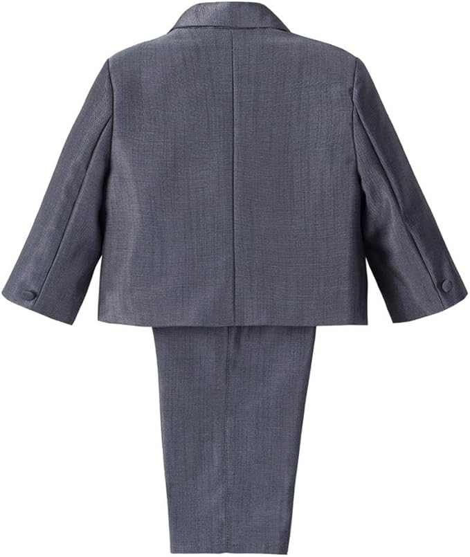 Dressy Daisy Baby Toddler Boy 5 Pcs Set Formal Tuxedo Suits No Tail Wedding Christening Baptism Outfits