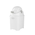 Foundations Mini Diaper Pail with Airtight Lid - Durable & Odorless Diaper Disposal, Large Capacity, Holds up to 30 Newborn Diapers, Refill with Any Bags - White