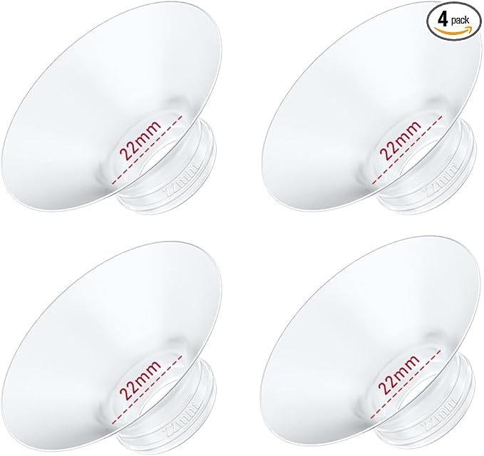4PC Flange Insert 22mm Compatible with Momcozy M5/M6/M9/S12 Pro/V1 Pro/V1 Pro Breast Pump, Fit for Eufy/Elvie/Medela/Spectra/Lansinoh/NCVI/Lansinoh/TSRETE with 24mm Flange/Shield Breast Pump
