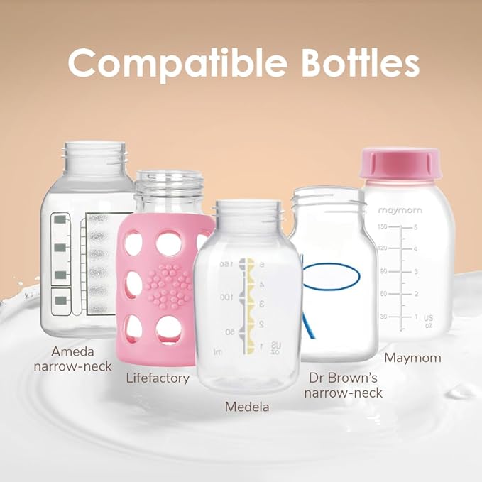 Maymom MyFit 24mm Medium, Two-Piece Design Breastshields, Compatible with Medela Pump Parts; Compatible with Medela PersonalFit Flex Breastshield, Freestyle Pump Parts, Ideal for HandsFree Bra, 2pcs