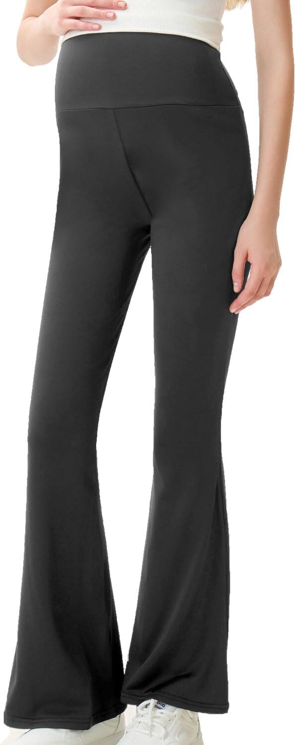 High Waist Yoga Pants, Maternity Bootcut Leggings, Cotton Blend Spandex, Black Gray Light Gray, S-XXL,