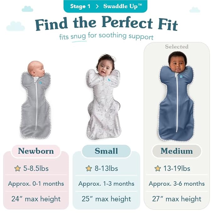 Love to Dream Organic Swaddle, Baby Sleep Sack, Swaddle Up Self-Soothing Swaddles for Newborns, Get Longer Sleep, Snug Fit Helps Calm Startle Reflex, 1.0 TOG Sleep Sack, 13-18.5lbs, Cream