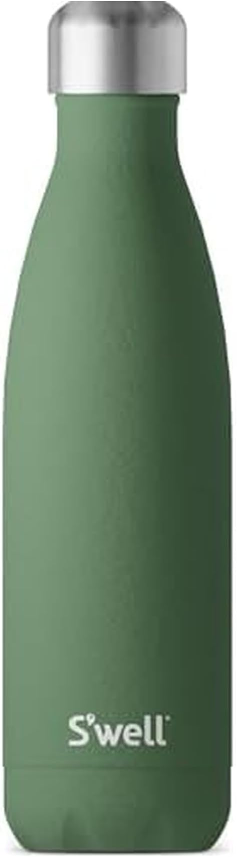 S'well Stainless Steel Water Bottle, 17oz, Green Jasper, Triple Layered Vacuum Insulated Containers Keeps Drinks Cold for 36 Hours and Hot for 18, BPA Free, Perfect for On the Go