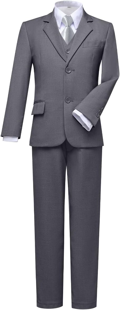 Visaccy Boys Suits Slim Fit Dress Clothes Ring Bearer Outfit