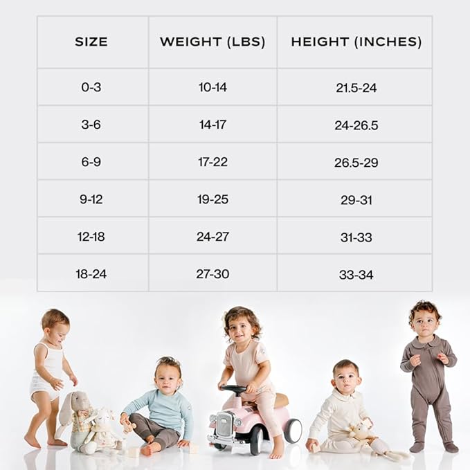 MON CHOU Organic Footless Baby Pajamas – 100% Pima Cotton, Ultra Soft, Lightweight & Breathable All-Season Sleepers