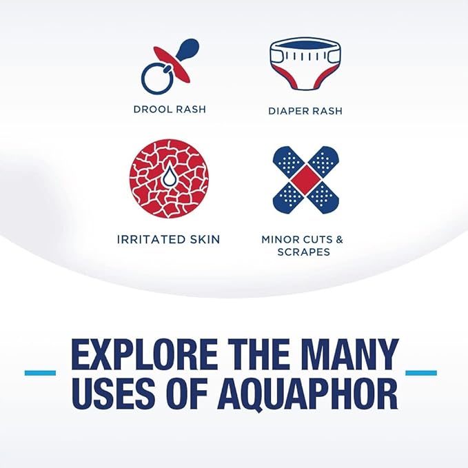 Aquaphor Baby Healing Ointment Advanced Therapy Skin Protectant for Chapped or Dry Skin, Drool Rash and Diaper Rash Ointment, 14 Oz Jar