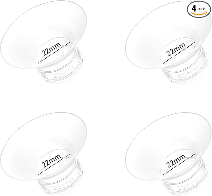 4pcs Flange Inserts 22mm Compatible with Momcozy M9/M6/M5/V1 Pro/V2 Pro/S12 Pro/S9 Pro Wearable Breast Pump, for Momcozy Breast Pump Replacement Parts, Reduce 24mm Nipple Tunnel Down to 22mm