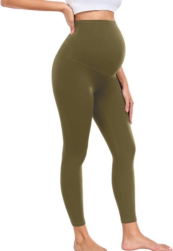 wirarpa Women's Maternity Leggings Over The Belly Pregnancy Yoga Pants Buttery Workout Activewear 25"