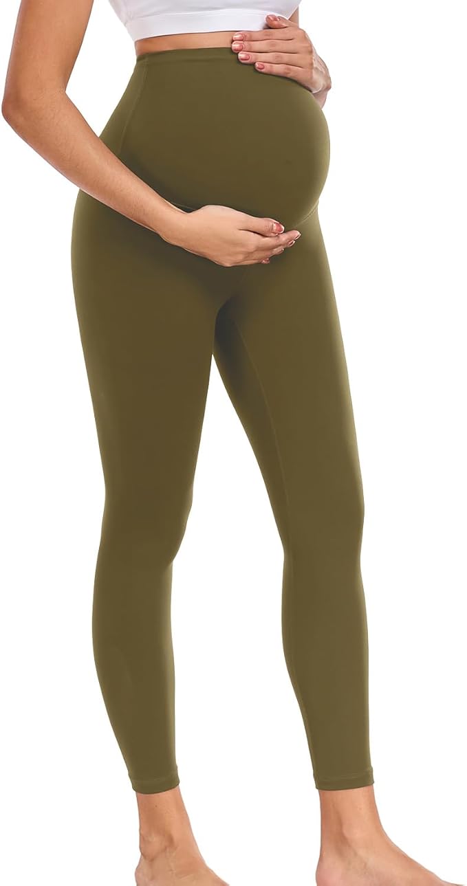wirarpa Women's Maternity Leggings Over The Belly Pregnancy Yoga Pants Buttery Workout Activewear 25"
