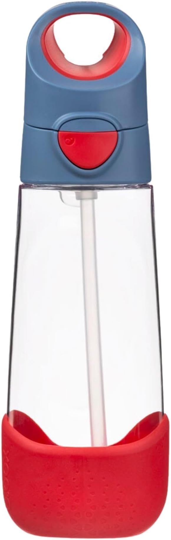 b.box Kids Water Bottle – 20oz Tritan Toddler Drink Bottle with Straw for School, Daycare, Travel w/Easy-Grip Triangular Design, Leak Proof Lid & Handle, BPA Free, Dishwasher Safe (Blue Blaze)