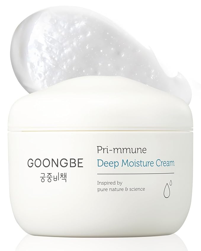 GOONGBE Pri-mmune Deep Moisture Cream - Korean Baby Moisturizer with Ceramide & Amino Acid - Skin Protectant 72hrs Moisturizing Cream for Face and Body - For Chafed & Sensitive Skin - 3.38oz.