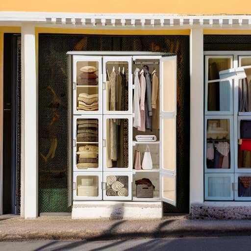 ANTBOX Portable Wardrobe Closet Storage Organizer for Clothes,Suitable for Living Room, Bedroom,Plastic Wardrobe with Magnetic Transparent Door and Easy Assembly 8 Cubes & 2 Hanging Rod