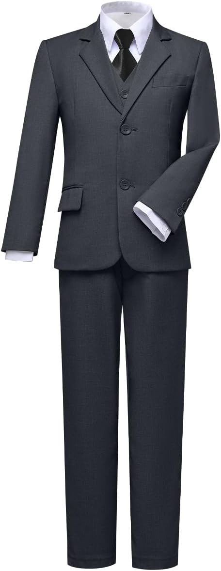 Visaccy Boys Suits Slim Fit Dress Clothes Ring Bearer Outfit